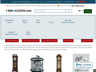 1-800-4clocks.com screenshot