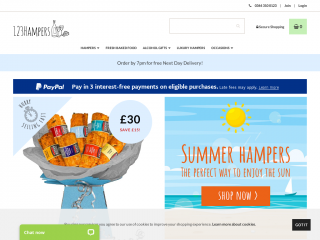 123-hampers.co.uk screenshot