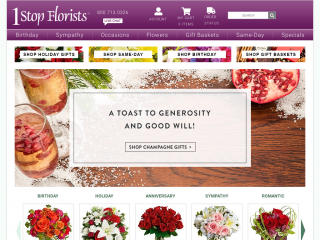 1stopflorists.com screenshot