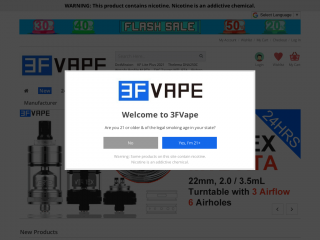 3fvape.com screenshot