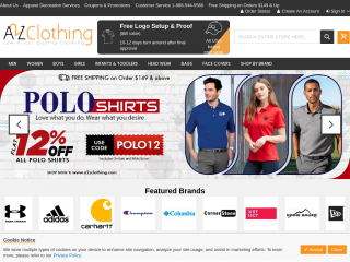 a2zclothing.com screenshot