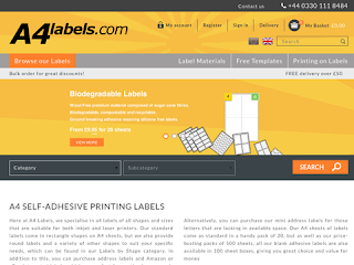 a4labels.com screenshot