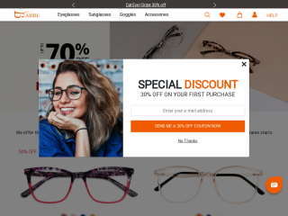abbeglasses.com screenshot