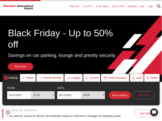 aberdeenairport.com screenshot