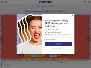acnecide.co.uk screenshot