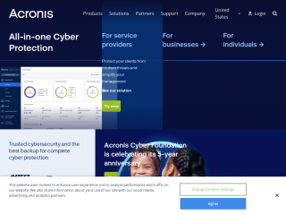 acronis.com screenshot
