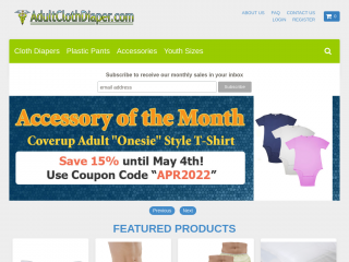 adultclothdiaper.com screenshot