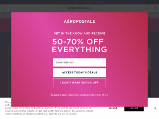 aeropostale.com screenshot