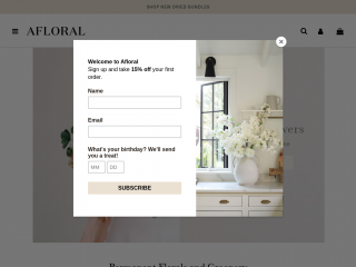 afloral.com screenshot