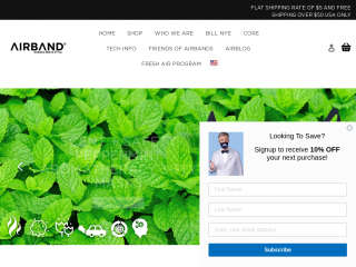 airbandmask.com screenshot