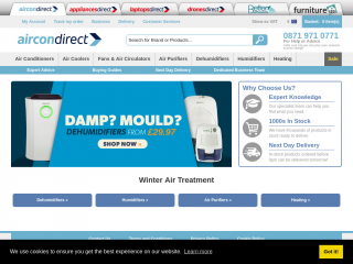 aircondirect.co.uk screenshot