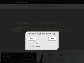 airvapeusa.com screenshot