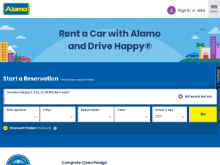 alamo.com screenshot