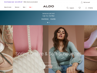 aldoshoes.co.uk screenshot