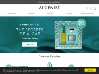 algenist.com screenshot