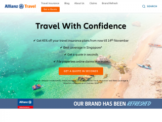 allianztravel.com.sg screenshot