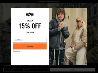 alphaindustries.com screenshot