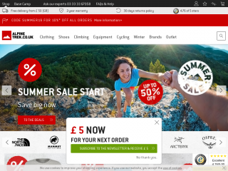 alpinetrek.co.uk screenshot