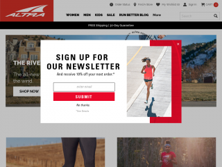 altrarunning.com screenshot