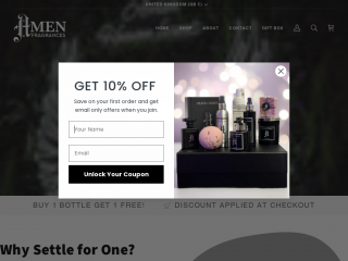 amenfragrances.com screenshot