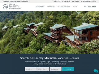 americanmountainrentals.com screenshot