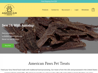 americanpawspet.com screenshot