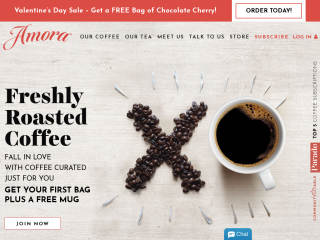 amoracoffee.com screenshot