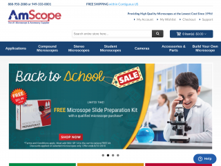 amscope.com screenshot