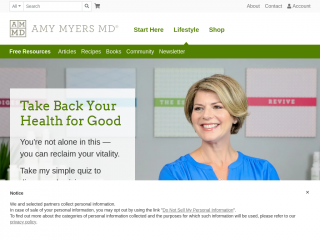 amymyersmd.com screenshot