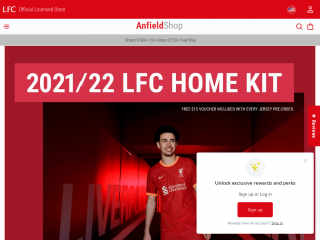 anfieldshop.com screenshot