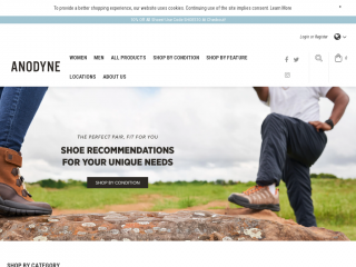 anodyneshoes.com screenshot