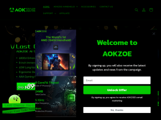 aokzoestore.com screenshot