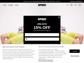 apparis.com screenshot
