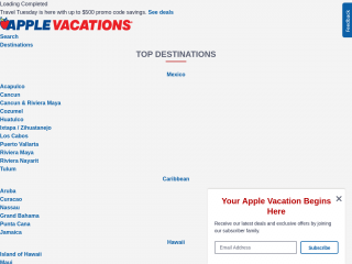 applevacations.com screenshot