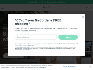 arlo.com screenshot