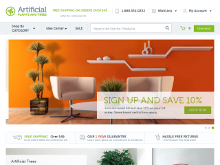 artificialplantsandtrees.com screenshot