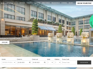 aryaduta.com screenshot
