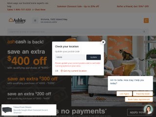 ashleyhomestore.ca screenshot