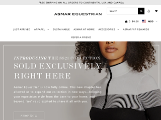 asmarequestrian.com screenshot