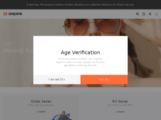 aspirecig.com screenshot