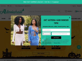 asteriahair.com screenshot