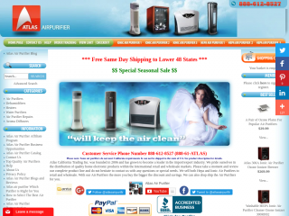 atlasairpurifier.com screenshot