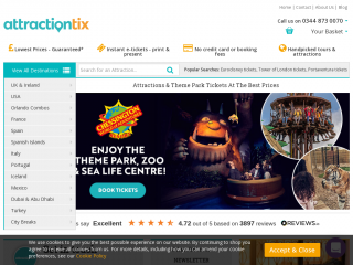 attractiontix.co.uk screenshot