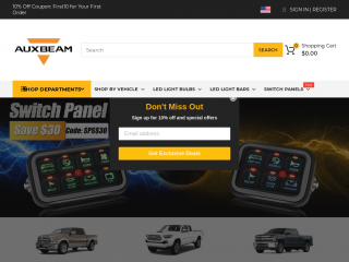 auxbeam.com screenshot