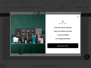 avant-skincare.com screenshot