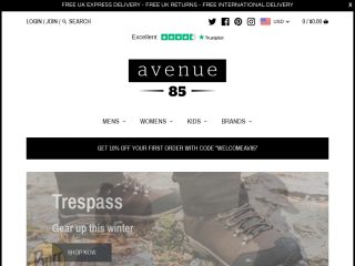 avenue85.co.uk screenshot