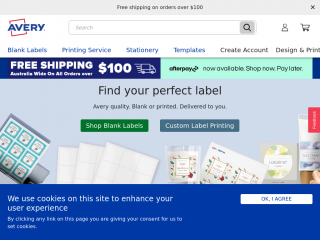 averyproducts.com.au screenshot