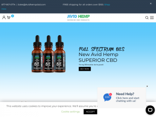 avidhempcbd.com screenshot