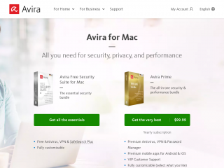 avira.com screenshot