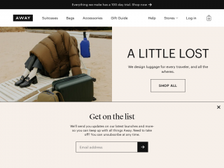 awaytravel.com screenshot